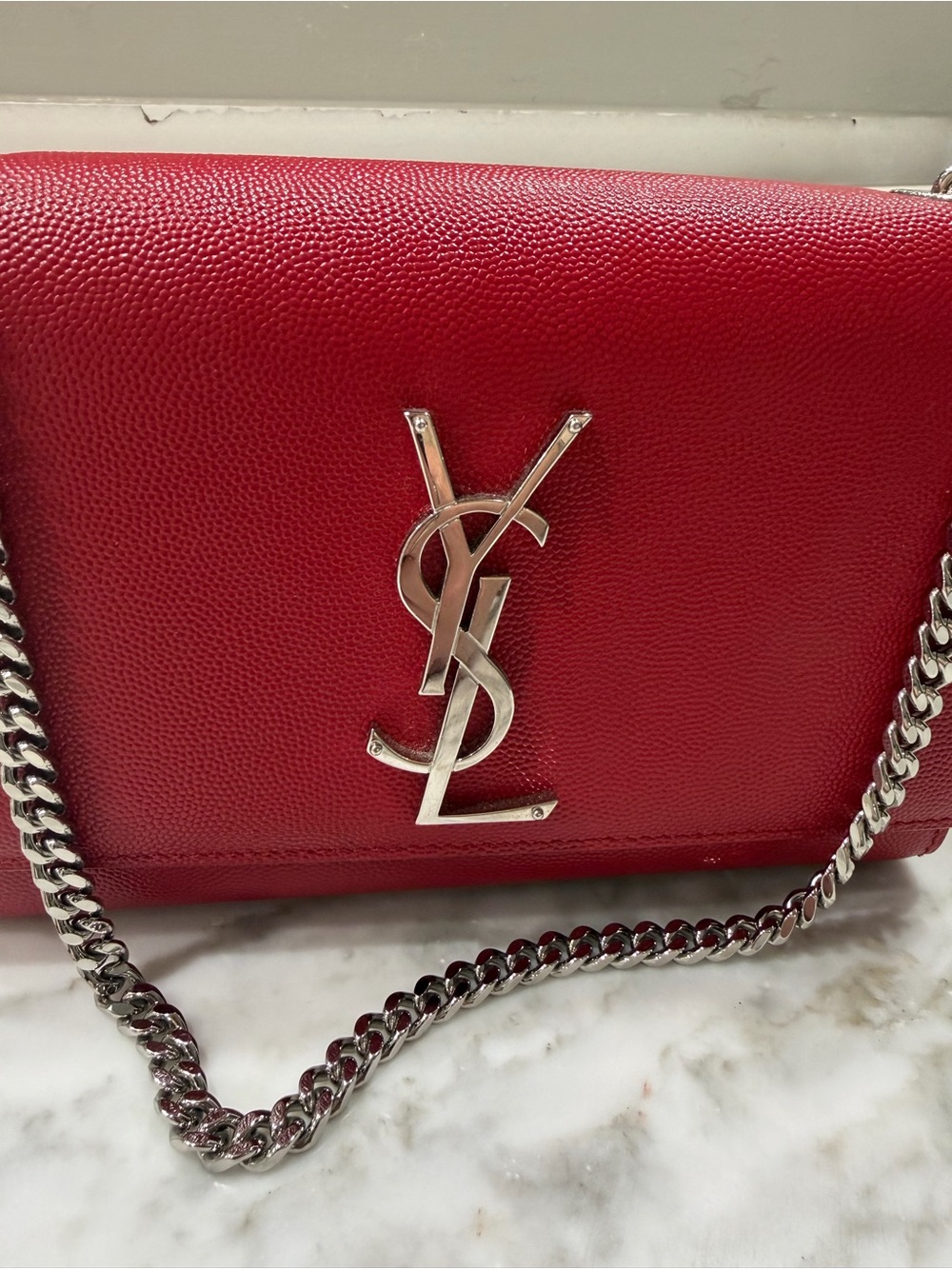 Saint Laurent YSL Kate red leather mini WOC - Picture 2 of 8